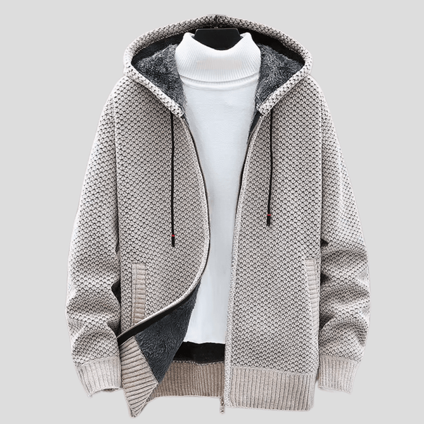 Hansson – Premium prążkowana bluza z dzianiny z kapturem