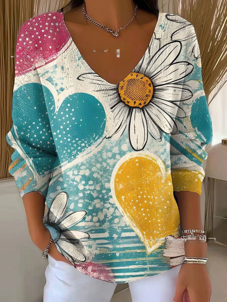 Melavie – Premium damski miękki sweter z głębokim dekoltem w serek