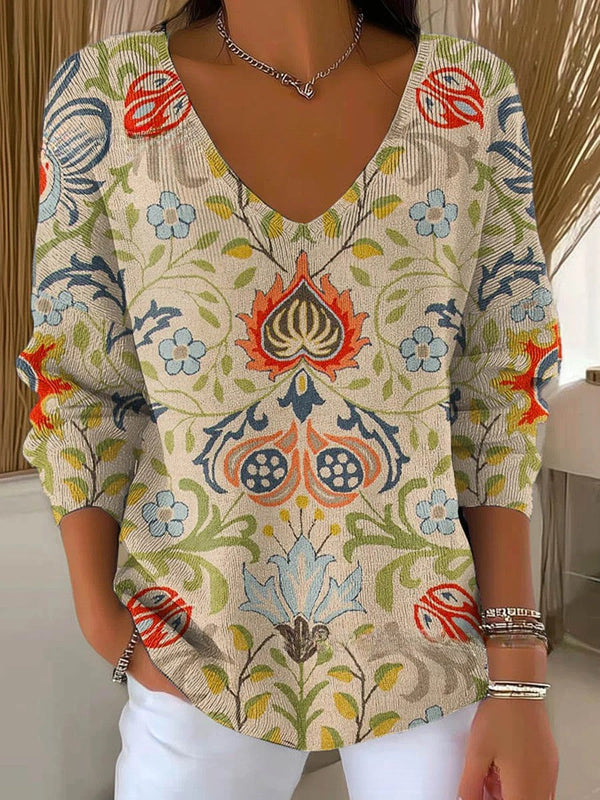 Melavie – Damski sweter z eleganckim dekoltem w serek i smukłym, dopasowanym krojem