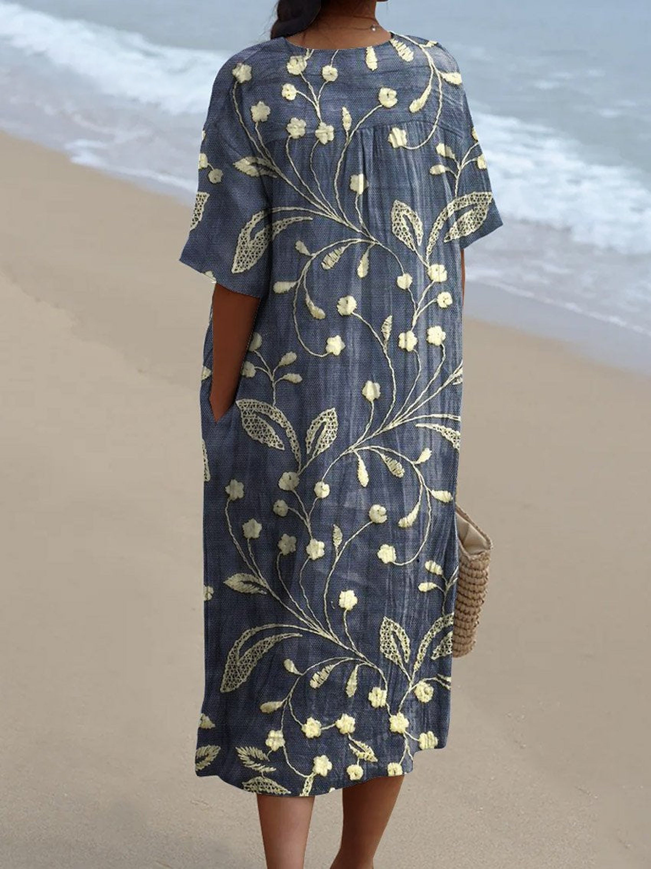 Lieke | Sukienka w Stylu Vintage z Kwiatowym Wzorem – Edycja Limitowana