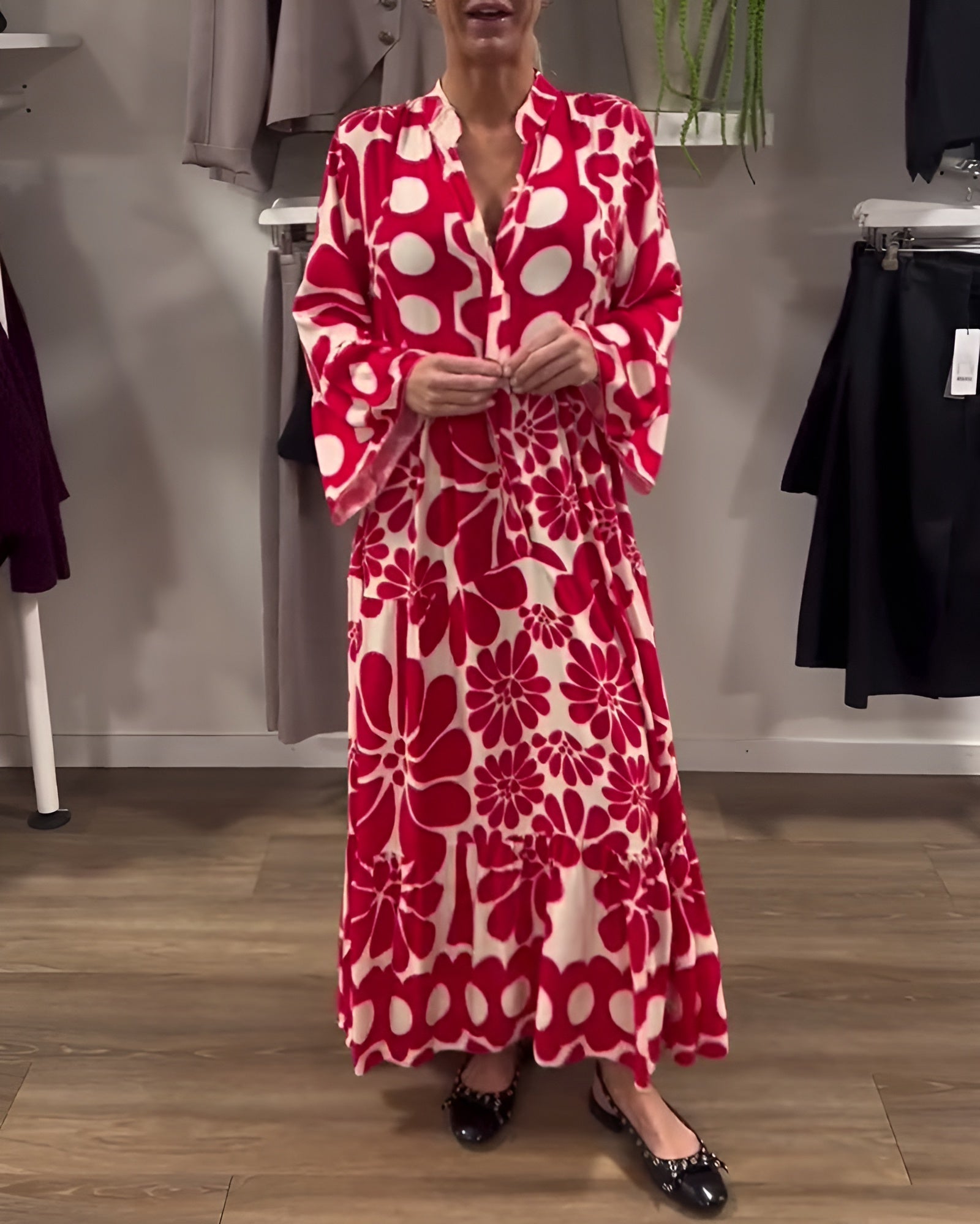 Marielle | Elegancka Sukienka Maxi w Kwiaty