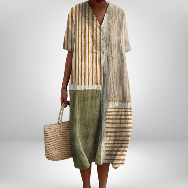 Lucyna | Elegancka Sukienka Geometryczna