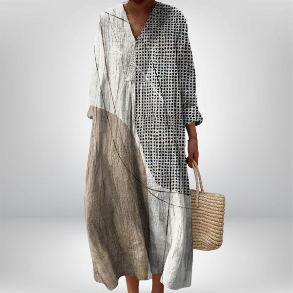 Klaudia | Elegancka Sukienka Geometryczna