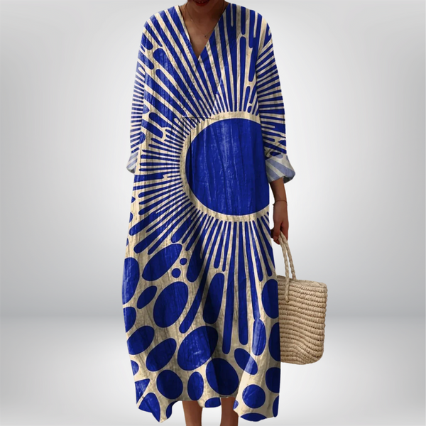 Justyna | Elegancka Sukienka Geometryczna