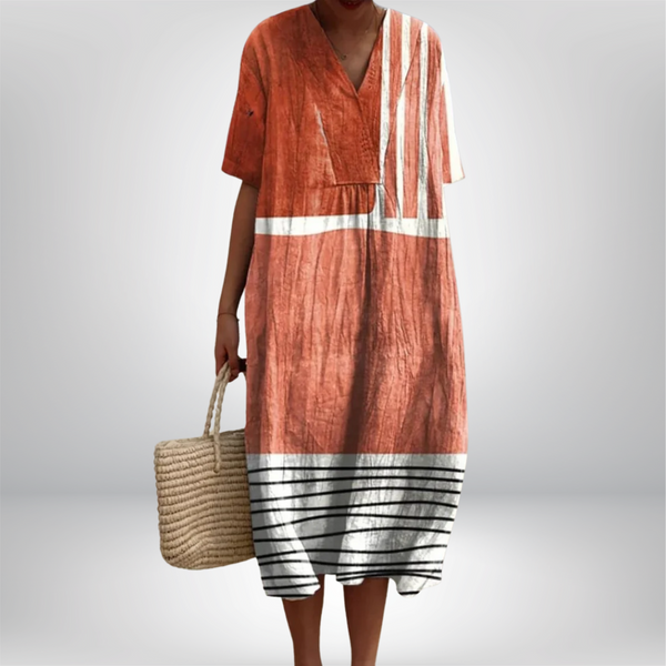 Dorota | Elegancka Sukienka Geometryczna