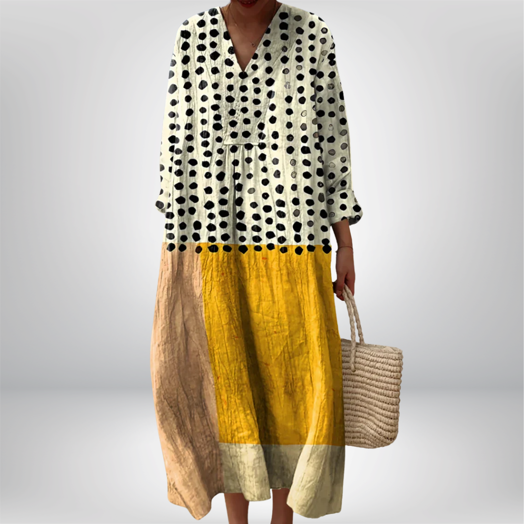 Beata | Elegancka Sukienka Geometriczna