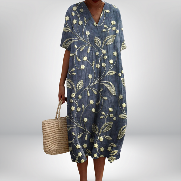 Lieke | Sukienka w Stylu Vintage z Kwiatowym Wzorem – Edycja Limitowana