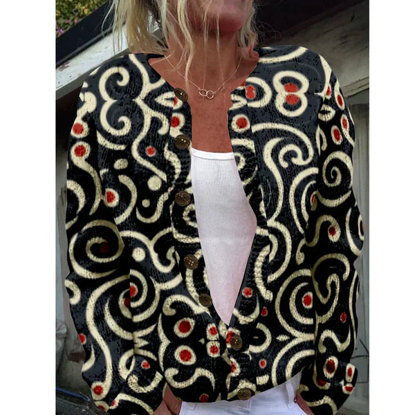 Gaby | Elegancki kardigan z nadrukiem