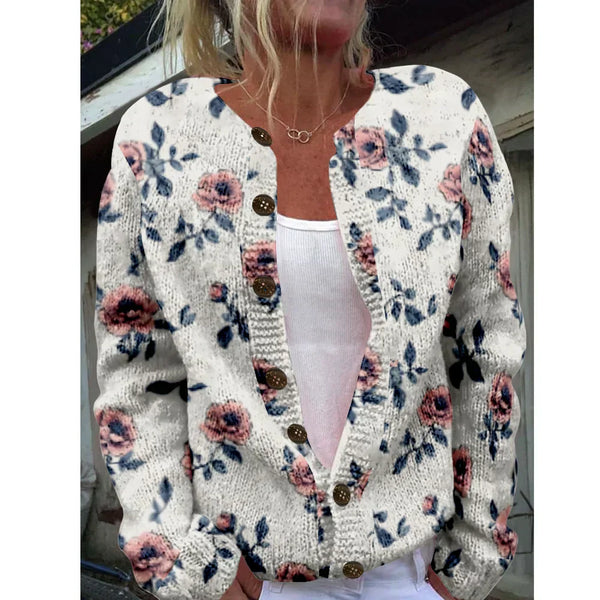 Leya | Elegancki kardigan z nadrukiem