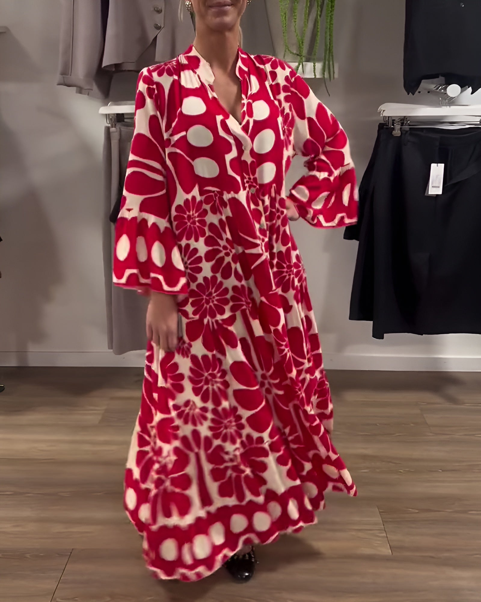 Marielle | Elegancka Sukienka Maxi w Kwiaty